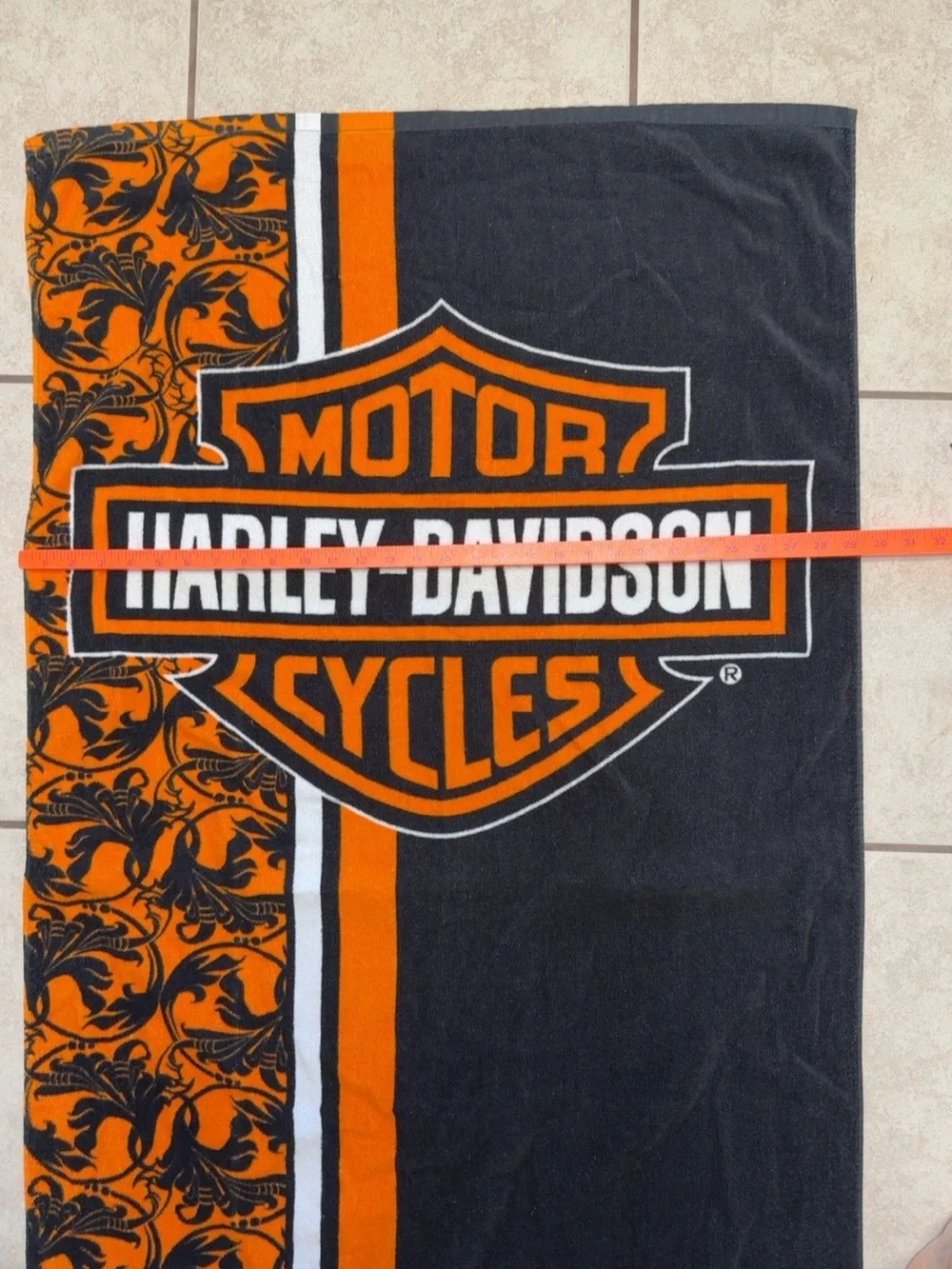 Harley-Davidson 2014 Bar & Shield Racing Stripe Cotton Beach Towel